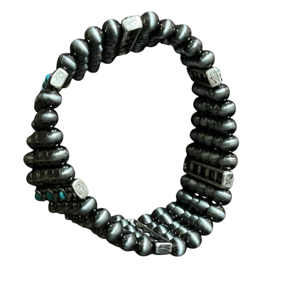 Angels & Outlaws•Silver Turquoise Rose Bracelet - Picture 5 of 5